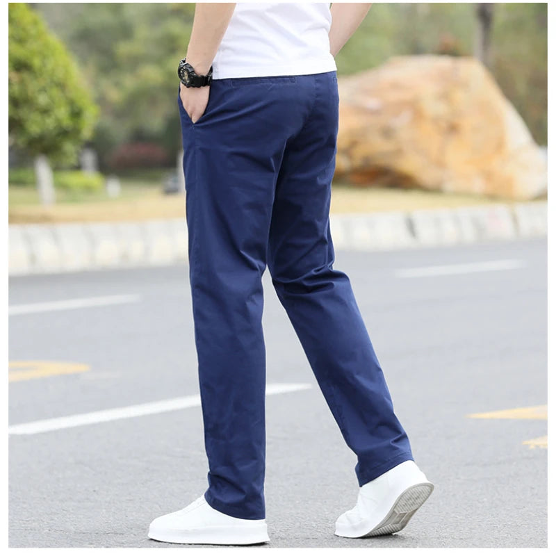 Men's High-Quality Chinos -Cotton Casual Trousers - Breathable Straight Pants (Sizes w28-w40)