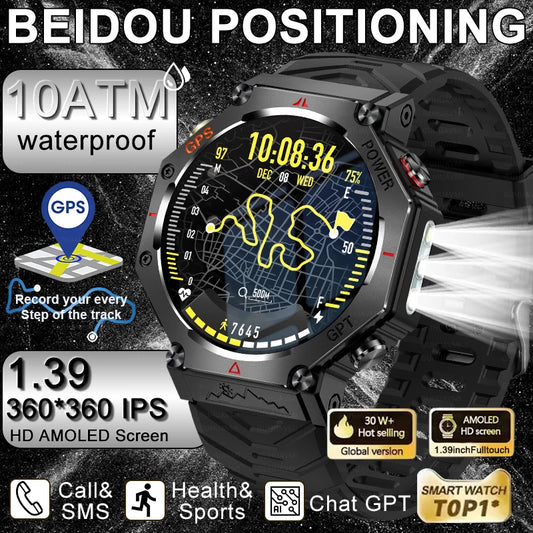 T-Rex 3 Ultra Smart Watch – 10ATM Waterproof GPS Military Sports Watch for Men