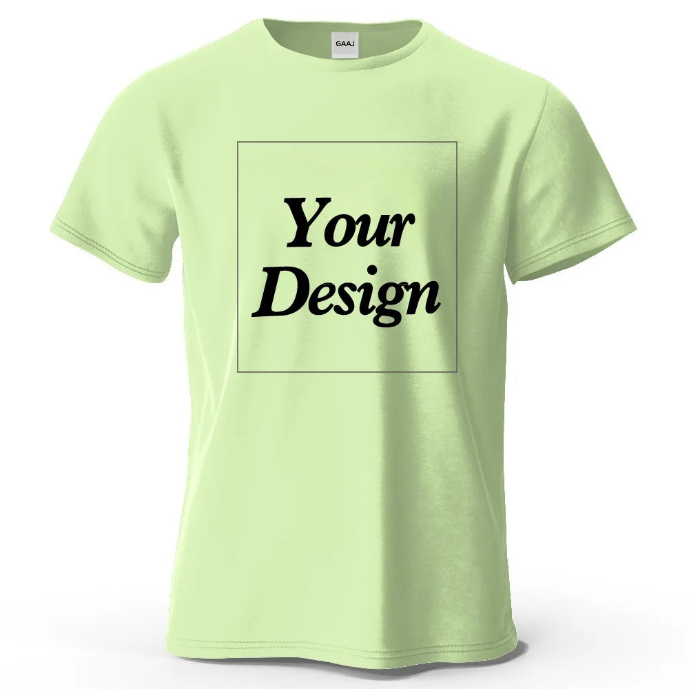 Custom Cotton T-Shirt – Personalized Photo or Logo Print Gift for Men & Women