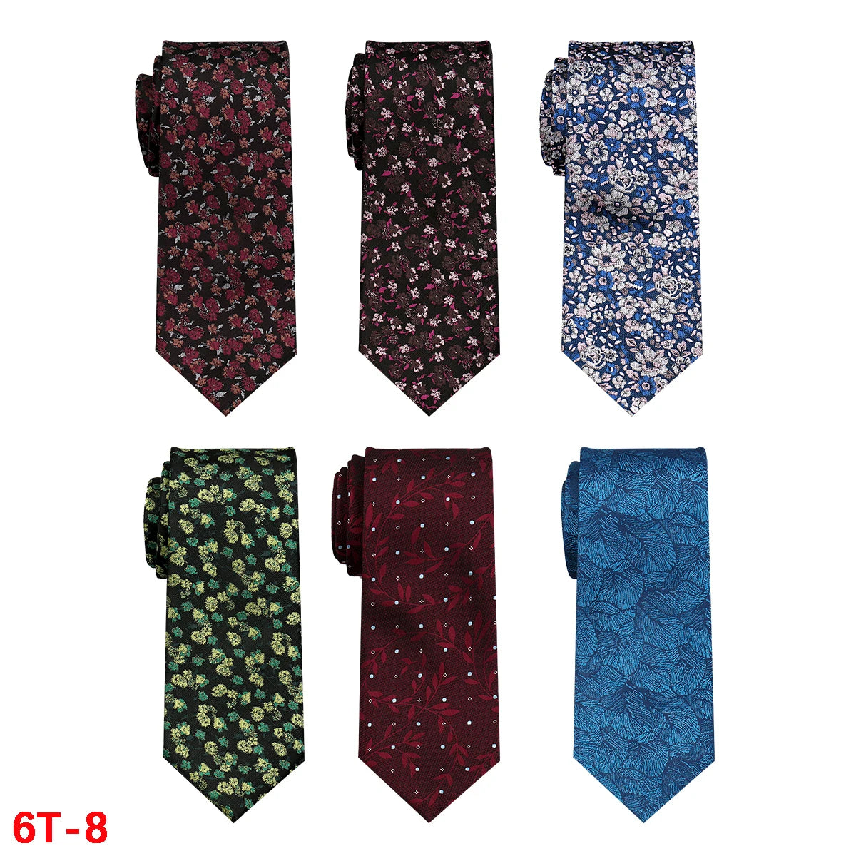 Lot 6 PCS Classic Men's Ties Men Accessories Necktie High Quality Tie For Man Workplace Business Wedding Woven JACQUARD Gift